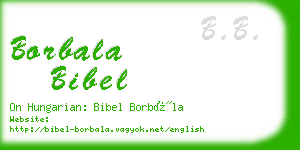 borbala bibel business card